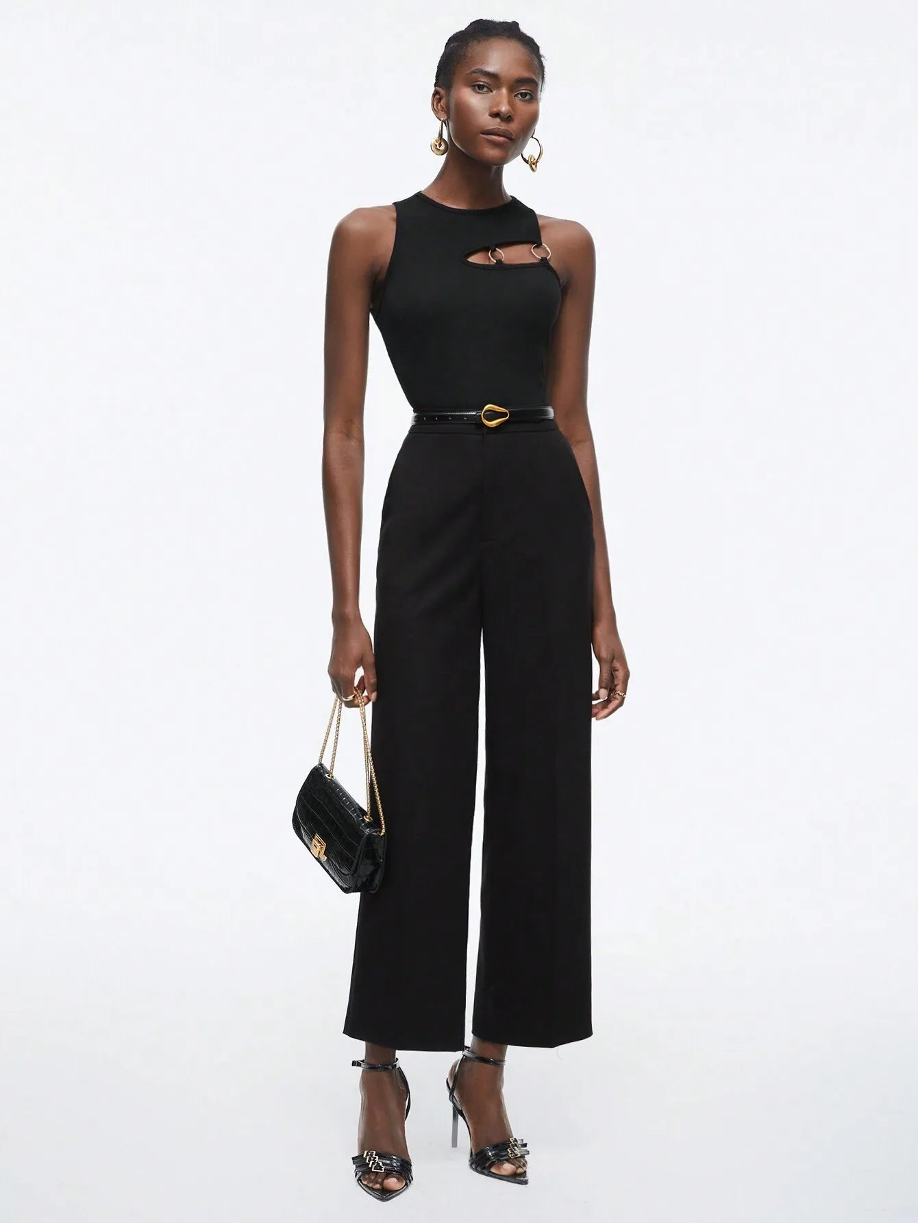 New Summer Women Casual Black Tank Top Sexy Crop Top Streetwear Simple T Shirt Hollow Out Corset Top Female Slim Short T Shirt