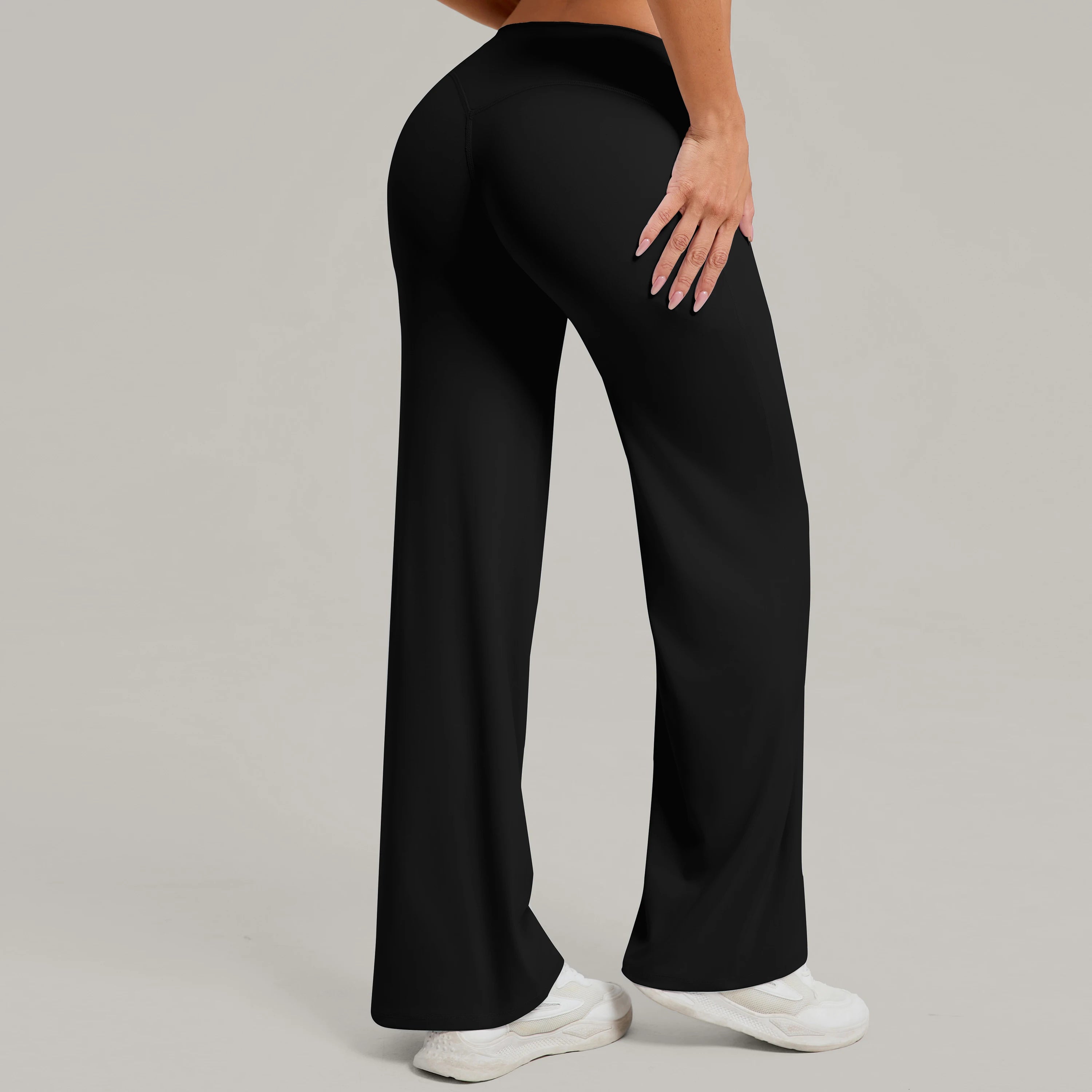 Women Straight Yoga Leg Bottoms Soft Stretchy Fabric Women's Yoga Pants GYM Sweat-Wicking Properties Running Sport Trousers