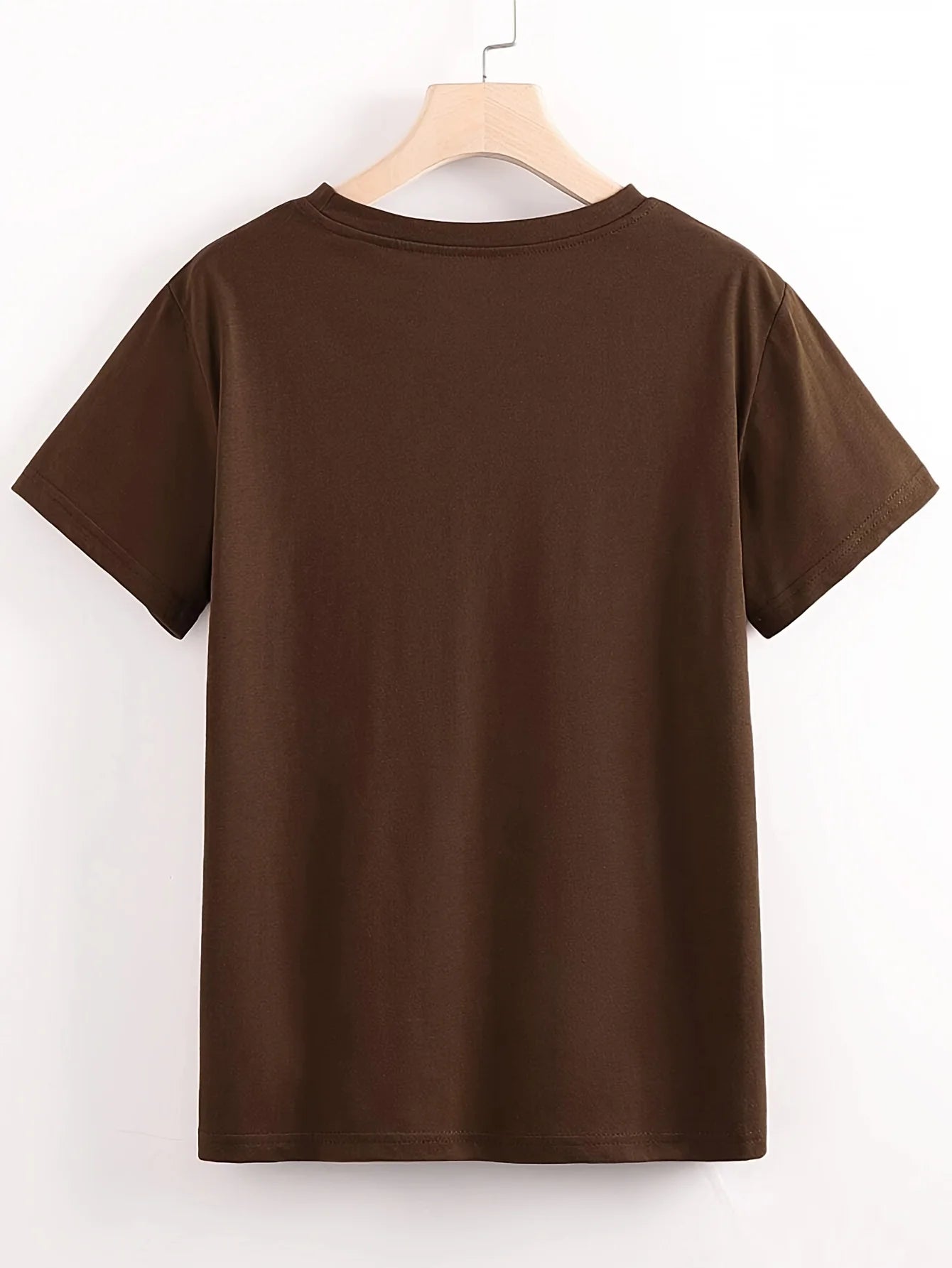 Coffee Lover Graphic Women's Tee - Cute Coffee Cups Print, Casual Brown Top